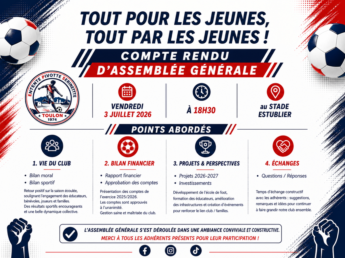 COMPTE RENDU DE L'ASSEMBLÉE GÉNÉRALE ORDINAIRE