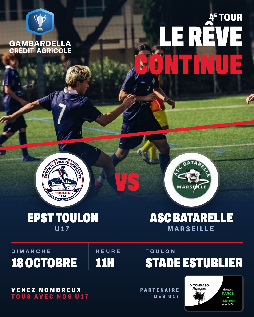 U17 · Gambardella 4e tour : EPST - ASC Batarelle